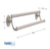 Franklin Brass Jamestown (1-Pack) 24" Towel Rack for Bathroom, Satin Nickel Double Towel Bar for Bathroom Wall Towel Holder Rod Wall Mounted Bathroom Accessories 9045SN view 4