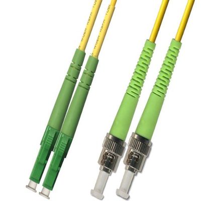 15M Singlemode Duplex Fiber Optic Cable (9/125) - LC/APC to ST/APC
