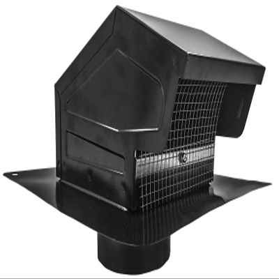 Galvanized Steel Roof Vent Cap with Damper & Removable Screen