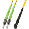 15M - Singlemode Duplex Fiber Optic Cable (9/125) - ST/APC to MTRJ/APC view 1