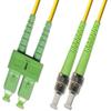 15M - Singlemode Duplex Fiber Optic Cable (9/125) - SC/APC to ST/APC view 1