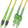 15M - Singlemode Duplex Fiber Optic Cable (9/125) - FC/APC to SC/APC view 1