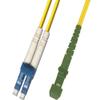 15M - Singlemode Duplex Fiber Optic Cable (9/125) - LC/UPC to MTRJ/APC view 1