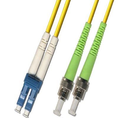2M Singlemode Duplex Fiber Optic Cable (9/125) - LC/UPC to ST/APC