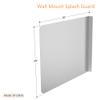 ACE Equipment SP-S2420 Stainless Steel Wall Mount Splash Guard for Commercial Restaurant Hand Sink and Compartment Prep Sink, ETL Certified (26" W x 20" H) view 2