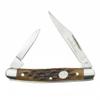 SZCO 2.75" Jig Bone Pen Folding Pocket Knife  2 Blade Stainless Steel Knife for Men with Jigged Bone Handle & Rite Edge Logo  Traditional Small Pocket Knife for Collectors & EDC view 1