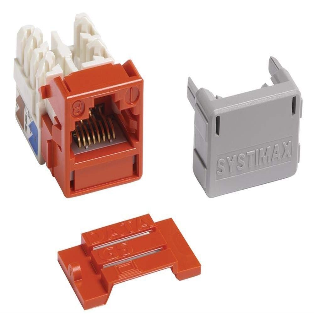 Systimax MGS400-112 GigaSPEED XL MGS400 Series Category 6 U/UTP Ethernet Outlet, Orange