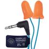 Plugfones Basic Earplug Headphones Earplug-Earbud Hybrid 27 dB Noise Reduction Rating OSHA Compliant Hearing Protection Earphones Noise Reducing Work Headphones Orange Foam Bell Earplugs view 1