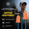Plugfones Basic Earplug Headphones Earplug-Earbud Hybrid 27 dB Noise Reduction Rating OSHA Compliant Hearing Protection Earphones Noise Reducing Work Headphones Orange Foam Bell Earplugs view 2