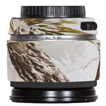 LensCoat Lens Cover for Canon 18-200 f/3.6-5.6 EF-S is Camouflage Neoprene Camera Lens Protection Sleeve (Realtree AP Snow) lenscoat