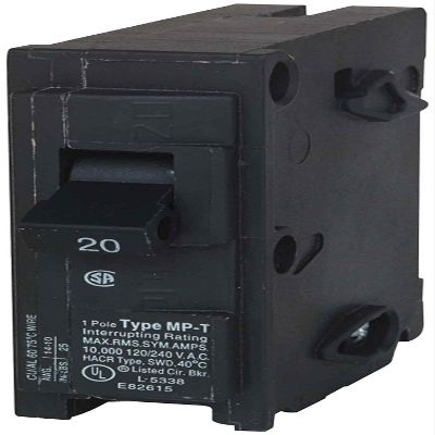 Murray MP120ST 120-Volt type MP-T 20-Amp Circuit Breaker with 120-Volt Shunt Trip Single pole