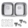 Ruvati 32-in 16-Gauge 50/50 Undermount Double Bowl Sink - RVM4300 view 1