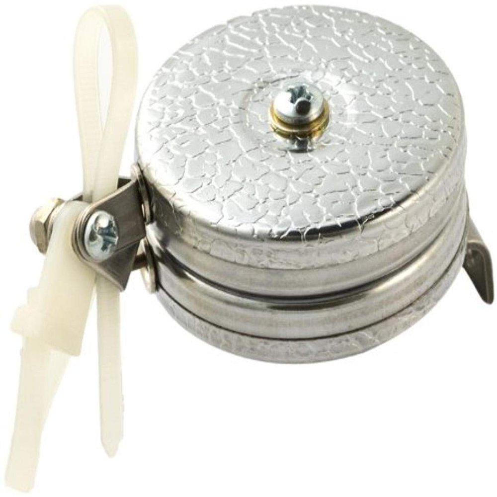 KEY-BAK Industrial Dual Retractable Reel with 48" Stainless Steel Cable, Bracket Mount, Chrome Front, Large Swivels, Zip Tie