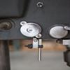 KEY-BAK Industrial Retractable Reel with 48" Stainless Steel Cable, Steel Bracket Back, Chrome Front, 8 oz. Retraction, Plastic Hose Clamp view 4
