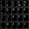 English UK Non-Transparent Keyboard Stickers Black Background (15x15 Size) view 4