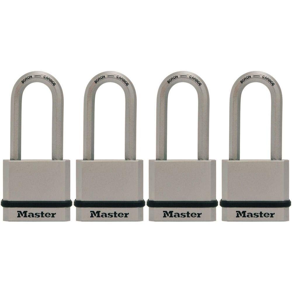 Master Lock M530XQLH Magnum Solid Steel Keyed Alike Padlocks, 1-3/4 in. Wide, 4 Pack Keyed-Alike