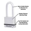 Master Lock M530XQLH Magnum Solid Steel Keyed Alike Padlocks, 1-3/4 in. Wide, 4 Pack Keyed-Alike view 3