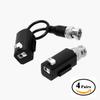 4 Pairs of eSecure HD-EV01P-03 HD Passive Video Balun Network Transceiver, HDTVI HDCVI AHD CVBS 3MP 4MP 5MP 4K Camera DVR CCTV System, BNC to UTP CAT 5/5e/6/6e RJ45 push terminal view 4