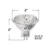 Ironsmith Lighting Products Gu 5.3 Halogen Flood Light Bulbs - Clear Glass Lens, Dimmable 2800K Warm White Light, 12 Volts 50 Watts Halogen Lamp, For Recessed & landscape Lighting - Pack of 10 view 2