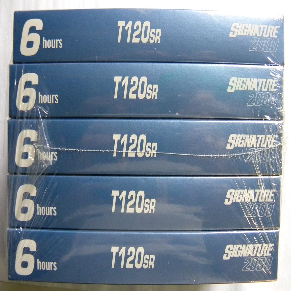 5 Pack T120sr Video Cassettes Signature 2000