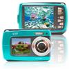 SVP Aqua 5500 Blue (with Micro 32GB) 18MP Dual Screen Waterproof Digital Camera view 3