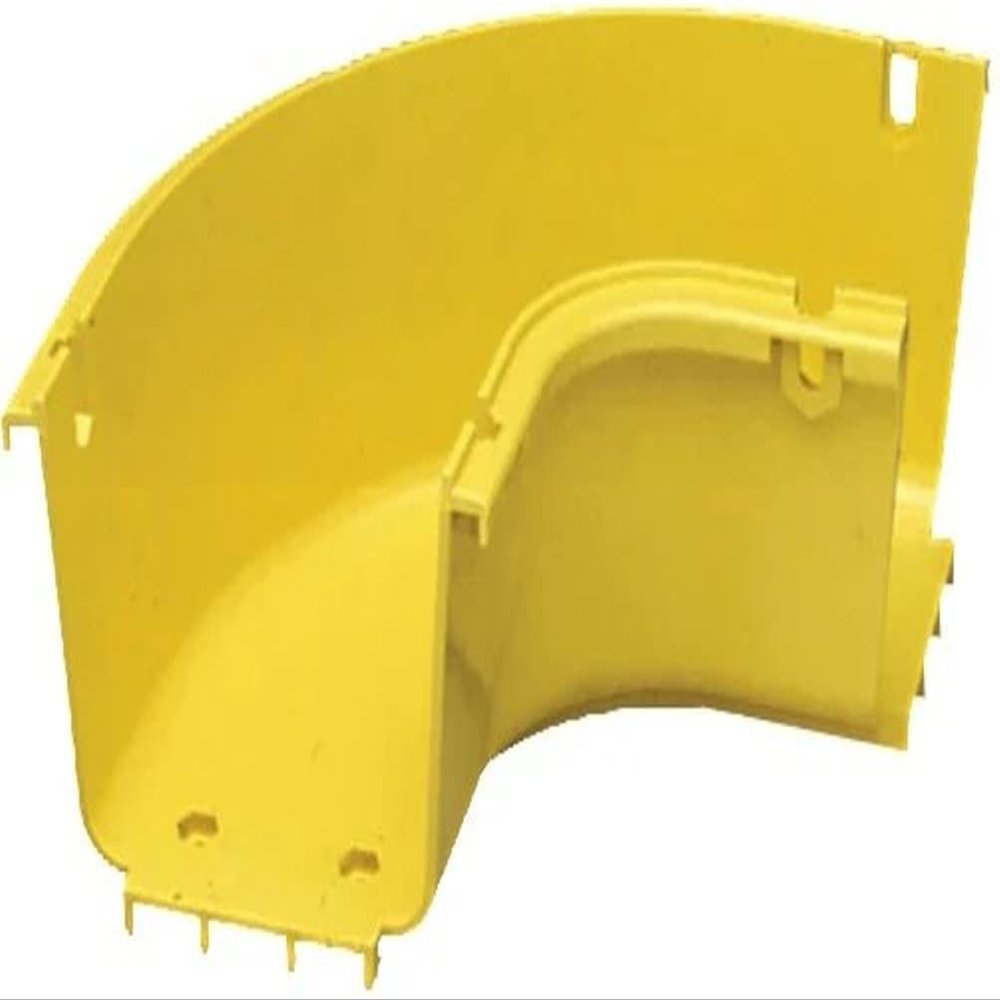 CommScope FGS-MH9E-A FiberGuide 90 4"x4" (102mm x 102mm) Horizontal Elbow Section, Yellow, Designed and Manufactured to Ensure Total Off-frame Fiber Cable Protection