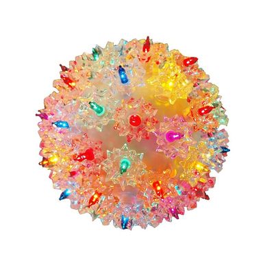 Novelty Lights 6in 50 Light Starlight Sphere, Multicolor, Ornament Ball Light, 5ft Hanging Cord with S Hook, 12ft Power Cord with Stackable Plug, Commercial Grade