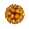 Novelty Lights 6in 50 Light Starlight Sphere, Gold, Ornament Ball Light, 5ft Hanging Cord with S Hook, 12ft Power Cord with Stackable Plug, Commercial Grade view 1