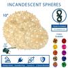Novelty Lights 6in 50 Light Starlight Sphere, Gold, Ornament Ball Light, 5ft Hanging Cord with S Hook, 12ft Power Cord with Stackable Plug, Commercial Grade view 4