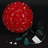 Novelty Lights 7.5in 100 Light Starlight Sphere, Red, Large Ornament Ball Light, 5ft Hanging Cord with S Hook, 12ft Power Cord with Stackable Plug, Commercial Grade view 3