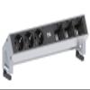 Bachmann DESK2-3xSchuko & 3xEmpty Power Strip - ALU -, 902.402 (Power Strip - ALU - w/Child Protection - INOX (MAS0802000) - incl. Holding Flanges) view 1