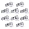 Globe Electric 90540 4" Swivel Round Trim Recessed Lighting Kit 10-Pack, White, Easy Install Push-N-Click Clips, 3.88" Hole Size view 1