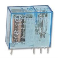 FINDER 40.52.7.012.0000 40 Series, Coil Resistance 288OHM, Coil Voltage: 12V DC, Contact Voltage: 250V AC, Contact Current: 8A, DPDT, PCB/Plug-in Relay