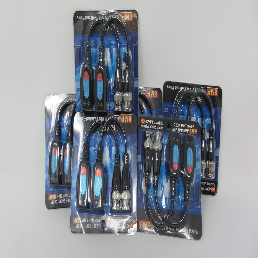 Ezdiyworld-6Pairs(12pcs) Mini CCTV BNC Video Balun with Pigtail