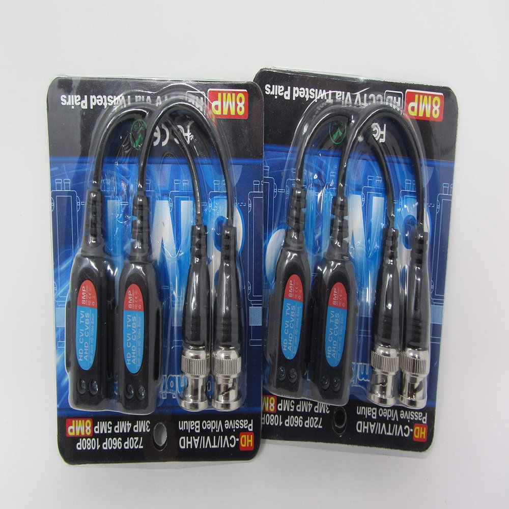Ezdiyworld-10Pairs(20pcs) mini CCTV BNC Video Balun with Pigtail