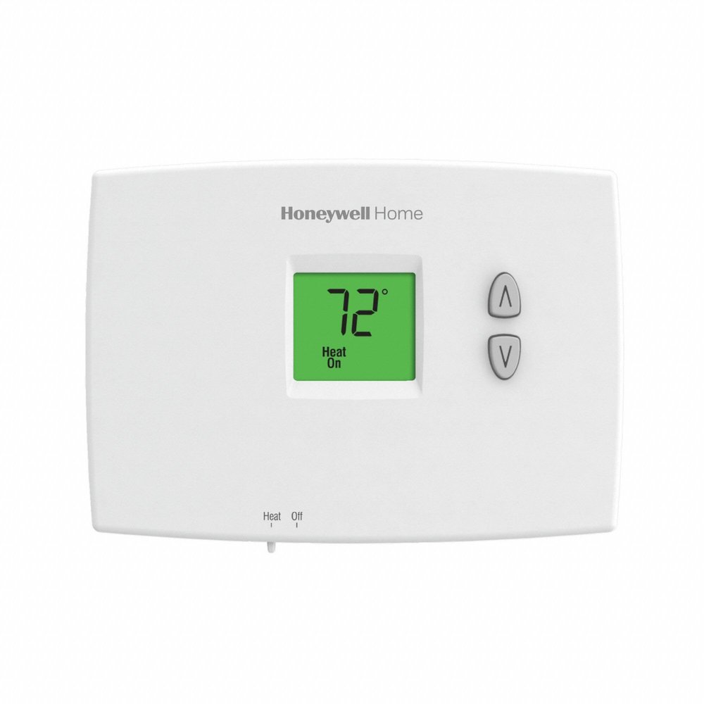 Honeywell TH1100DH1004 Horizontal PRO 1000 Non-Programmable Thermostat Heat Only Dual Powered Backlit