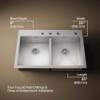 Kohler Vault 33" top-/undermount double-bowl kitchen sink K-3996-4-NA Stainless Steel view 3