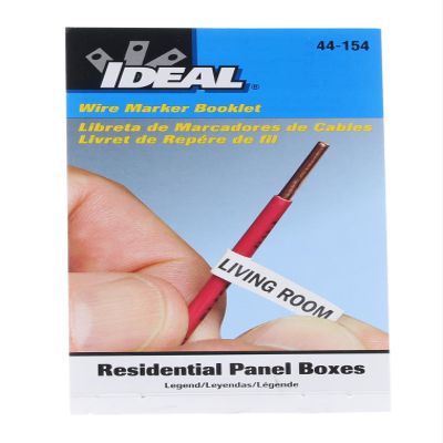 IDEAL INDUSTRIES 44-154 Wire Marker Booklet, Assorted Load Center Legends
