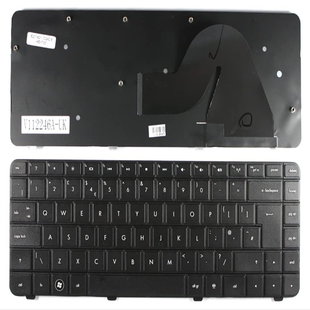 Keyboards4Laptops UK Layout Black Replacement Laptop Keyboard Compatible with Compaq Presario CQ42-310AU