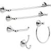 Delta 79735 Cassidy Double Towel Hook Bath Hardware Accessory in Polished Chrome view 2