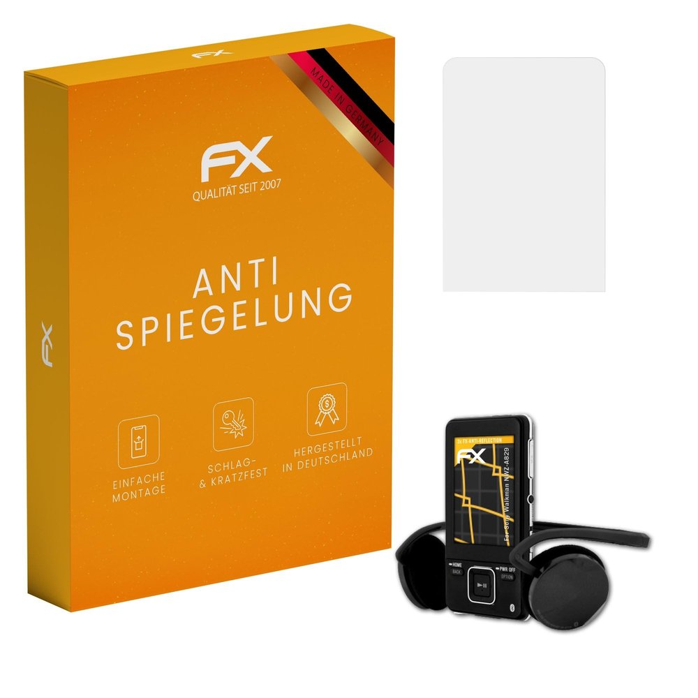 atFoliX Screen Protector compatible with Sony Walkman NWZ-A829 Screen Protection Film, anti-reflective and shock-absorbing FX Protector Film (3X)