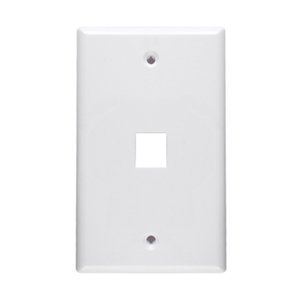 Signamax SKF-2 2-PORT High Impact Thermoplastic 1-Gang 2-Port Faceplate With Labelling Windows