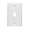 Signamax SKF-2 2-PORT High Impact Thermoplastic 1-Gang 2-Port Faceplate With Labelling Windows