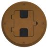 Hubbell Wiring Systems RF515BN tradeSELECT Aluminum Floor Box for Structural Wood Floor, 15A, 125V, Chestnut Brown Paint view 1