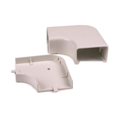 Hellermann Tyton TSRP2FW-25-1 TSRP 1-1/4" Elbow Cover, 1" Bend Radius, PVC, Office White