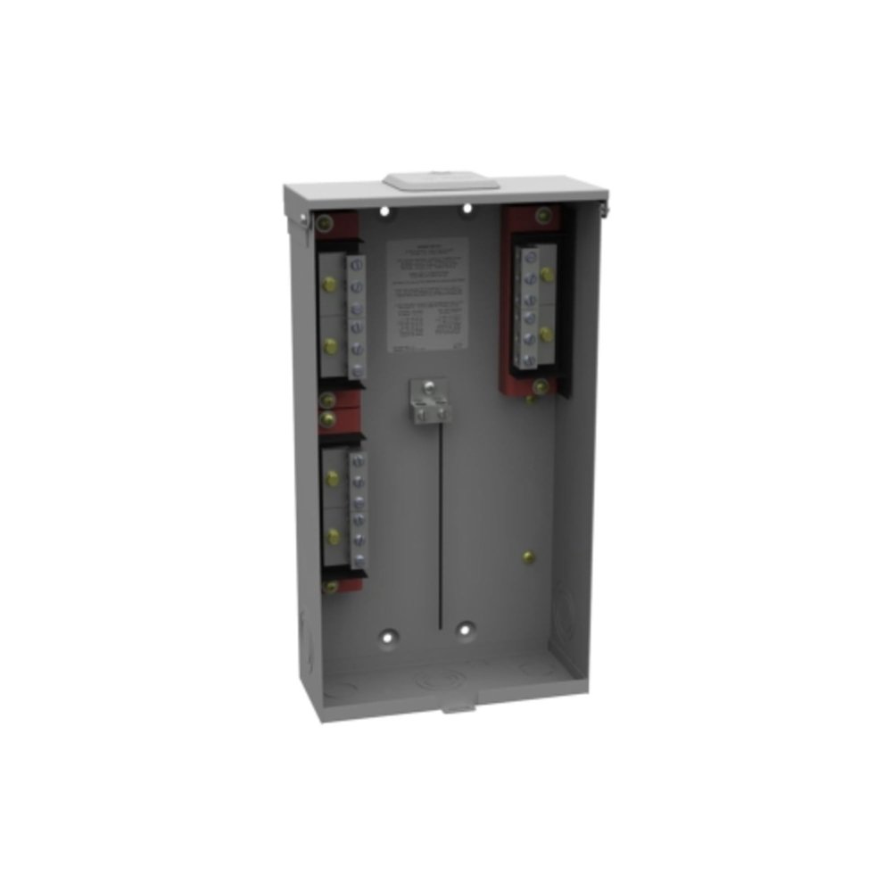 Milbank - U4544-XL - Terminal Box, 100A, 120/240V, 1-Phase, 9-13/16 W x 18 H x 4-1/8 in. D, NEMA 3R, Powder-Coated G90