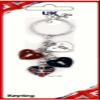 I Luv LTD Multi Union Jack Keyring Heart Padlocks view 1