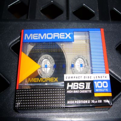 Memorex HBS II 100 Minute High Bias High Position Cassette Tape Compact Disc Length