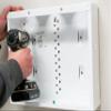 Legrand - OnQ 12 Inch Cable Management, In-Wall Media Box, Structured Wiring Enclosure, Home Networking Panel with 2.5 Inch Openings for Wires, Glossy White, EN1200 view 4