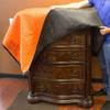 Forearm Forklift FFMB Full Size Medium Weight Quilted Moving Blanket (45.6 lb/dz), 72" x 80", Blaze Orange/Black, Pack of 1 view 3